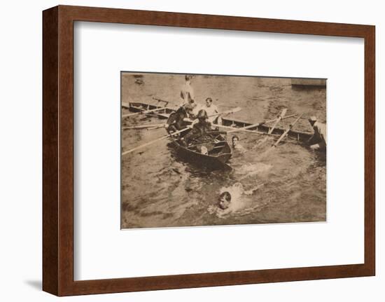 The University Boat Race, March 1912 (1935)-Unknown-Framed Photographic Print