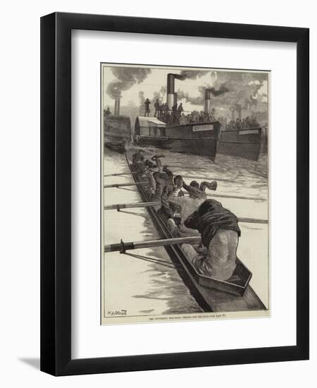 The University Boat-Race, Peeling for the Race-William Heysham Overend-Framed Giclee Print