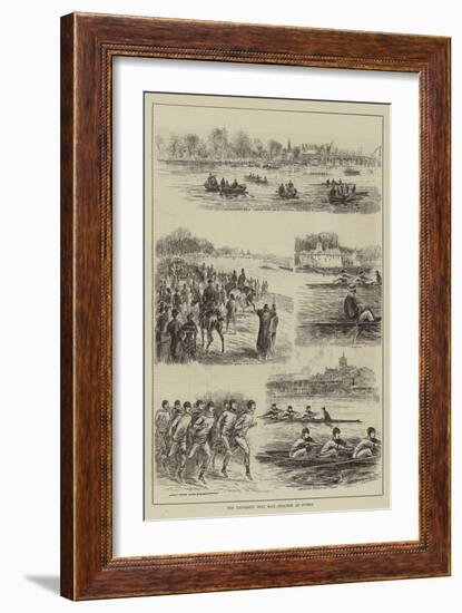 The University Boat Race, Practice at Putney-null-Framed Giclee Print