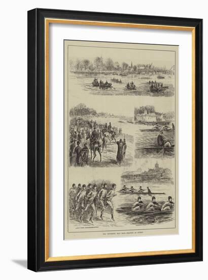 The University Boat Race, Practice at Putney-null-Framed Giclee Print