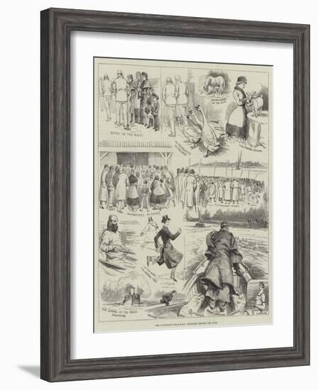 The University Boat-Race, Sketches before the Race-Alfred Courbould-Framed Giclee Print