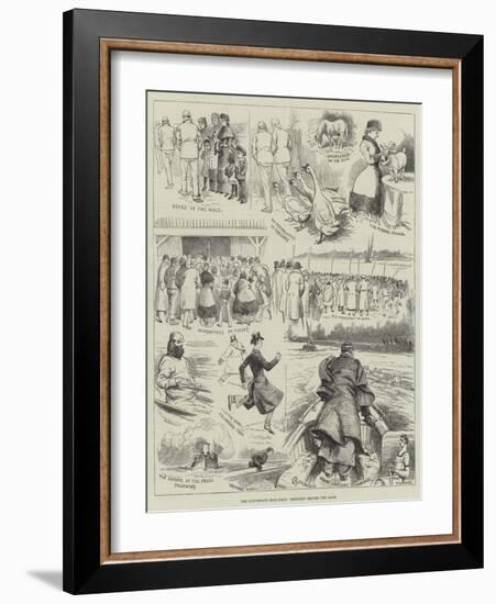 The University Boat-Race, Sketches before the Race-Alfred Courbould-Framed Giclee Print