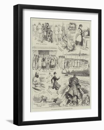 The University Boat-Race, Sketches before the Race-Alfred Courbould-Framed Giclee Print