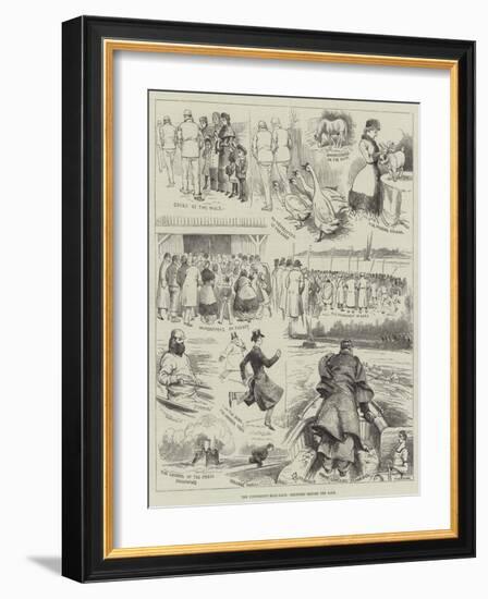 The University Boat-Race, Sketches before the Race-Alfred Courbould-Framed Giclee Print