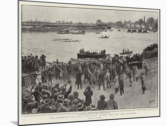 The University Boat Race, the Finish, as Seen from Ship, Mortlake-Henry Marriott Paget-Mounted Giclee Print