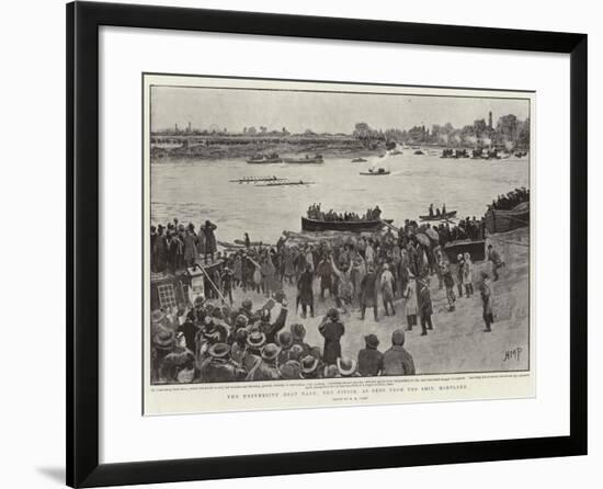 The University Boat Race, the Finish, as Seen from Ship, Mortlake-Henry Marriott Paget-Framed Giclee Print