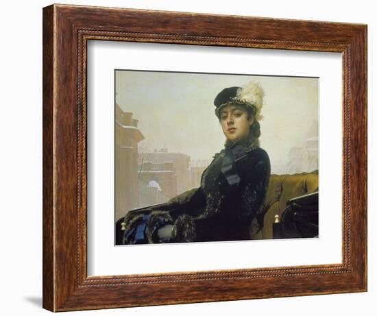 The Unknown Person, 1883-Ivan Nikolaevich Kramskoi-Framed Giclee Print