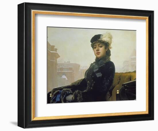 The Unknown Person, 1883-Ivan Nikolaevich Kramskoi-Framed Giclee Print