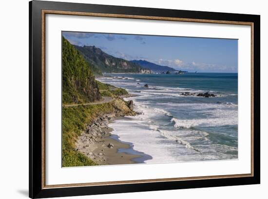 The Untouched West Coast of South Island Between Greymouth and Westport, West Coast, South Island-Michael Runkel-Framed Photographic Print