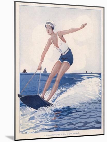 The Unusual Sport of Aquaplaning, a Variation on Water Skiing-Henry Fournier-Mounted Photographic Print