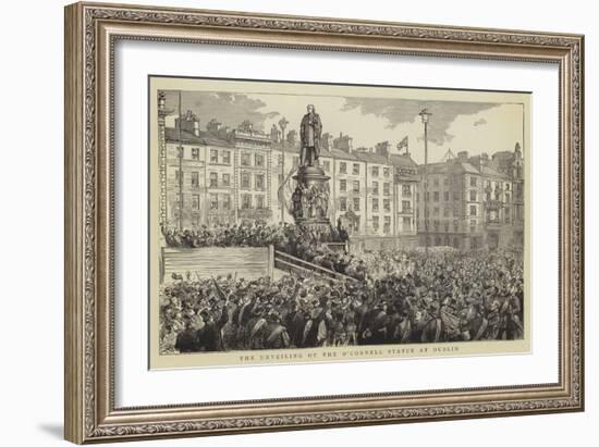 The Unveiling of the O'Connell Statue at Dublin-null-Framed Giclee Print