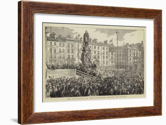 The Unveiling of the O'Connell Statue at Dublin-null-Framed Giclee Print