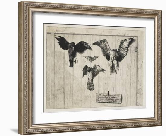 The Upper Part of a Door Panel, 1852-1865-Felix Bracquemond-Framed Giclee Print