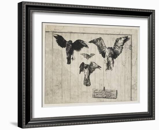 The Upper Part of a Door Panel, 1852-1865-Felix Bracquemond-Framed Giclee Print