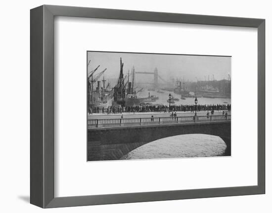 'The Upper Pool from London Bridge, one of the busiest sections of the Port of London', 1936-Unknown-Framed Photographic Print