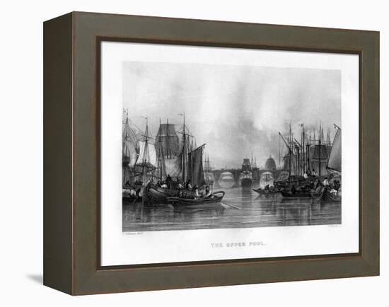 The Upper Pool, London, 19th Century-J Woods-Framed Premier Image Canvas