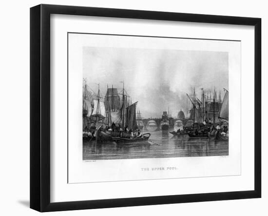 The Upper Pool, London, 19th Century-J Woods-Framed Giclee Print