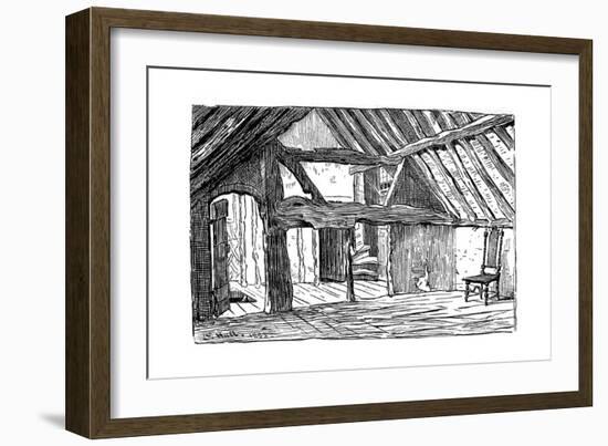 The Upper Story of Shakespeare's Birthplace, Stratford-Upon-Avon, 1885-Edward Hull-Framed Giclee Print