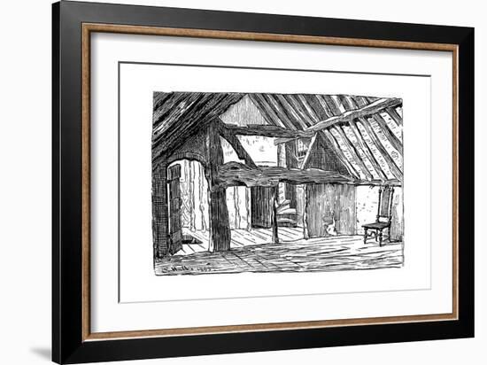 The Upper Story of Shakespeare's Birthplace, Stratford-Upon-Avon, 1885-Edward Hull-Framed Giclee Print