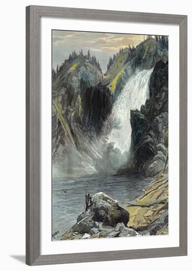 The Upper Yellowstone Falls-Thomas Moran-Framed Art Print