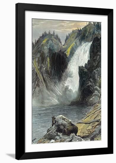 The Upper Yellowstone Falls-Thomas Moran-Framed Art Print