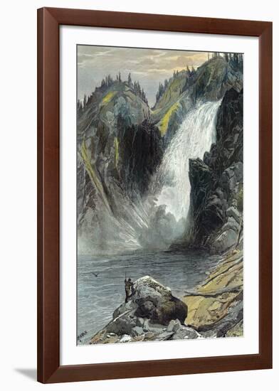 The Upper Yellowstone Falls-Thomas Moran-Framed Art Print