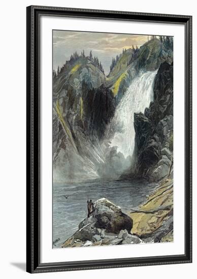 The Upper Yellowstone Falls-Thomas Moran-Framed Art Print