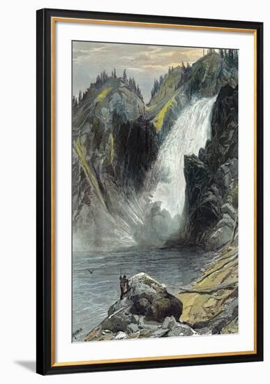 The Upper Yellowstone Falls-Thomas Moran-Framed Art Print