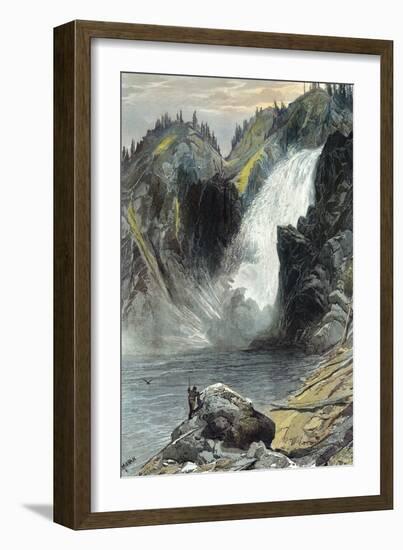 The Upper Yellowstone Falls-Thomas Moran-Framed Art Print