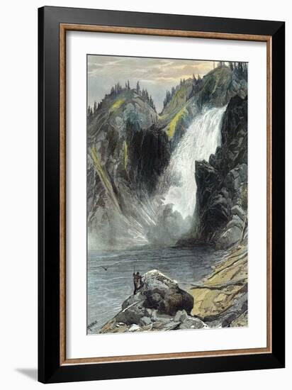 The Upper Yellowstone Falls-Thomas Moran-Framed Art Print