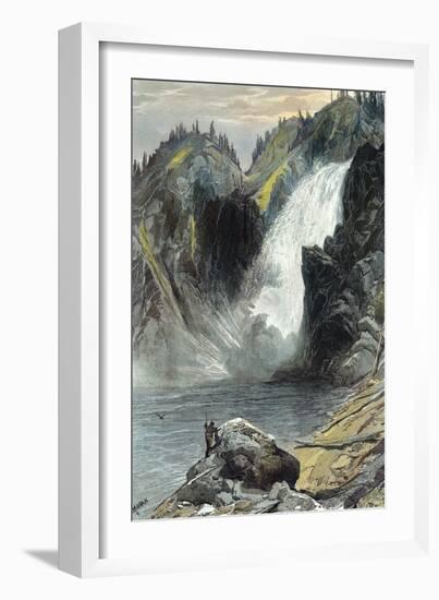 The Upper Yellowstone Falls-Thomas Moran-Framed Art Print