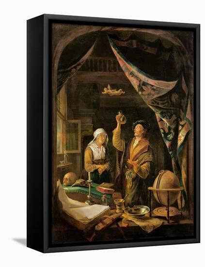 The Urine Doctor-Gerrit or Gerard Dou-Framed Premier Image Canvas