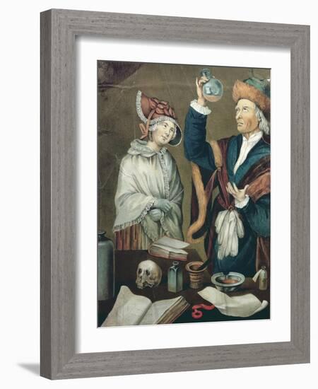 The Urine Examination-German School-Framed Giclee Print