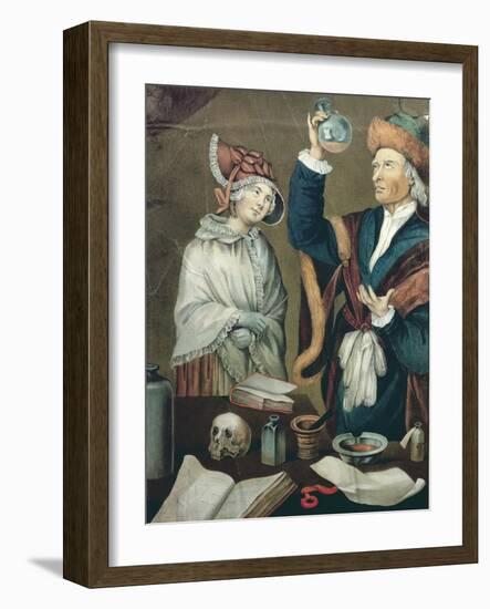 The Urine Examination-German School-Framed Giclee Print