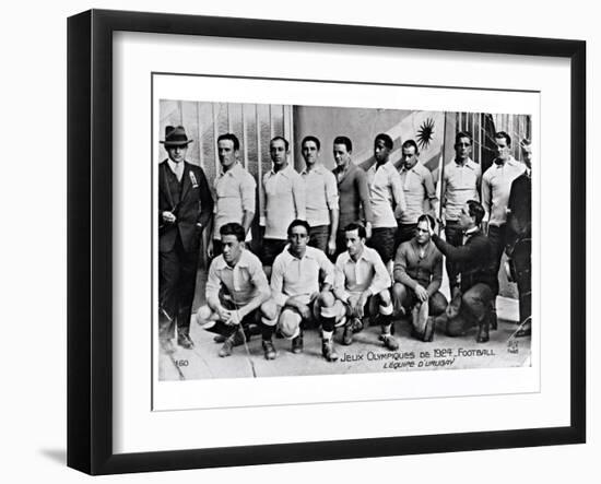 The Uruguay Football Team at the Paris Olympic Games, 1924-null-Framed Giclee Print