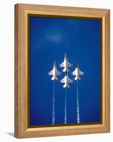 The Us Air Force Thunderbirds Climbing in a Tight Formation-John Alves-Framed Premier Image Canvas