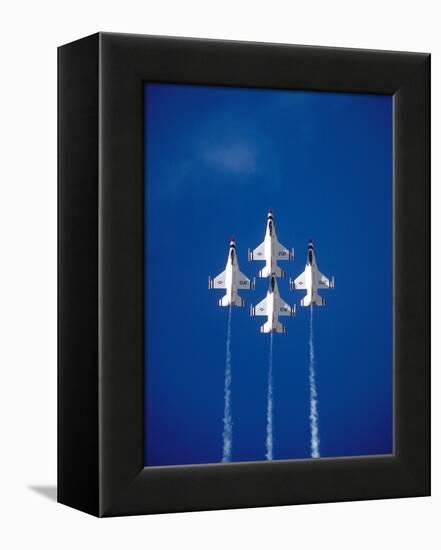 The Us Air Force Thunderbirds Climbing in a Tight Formation-John Alves-Framed Premier Image Canvas