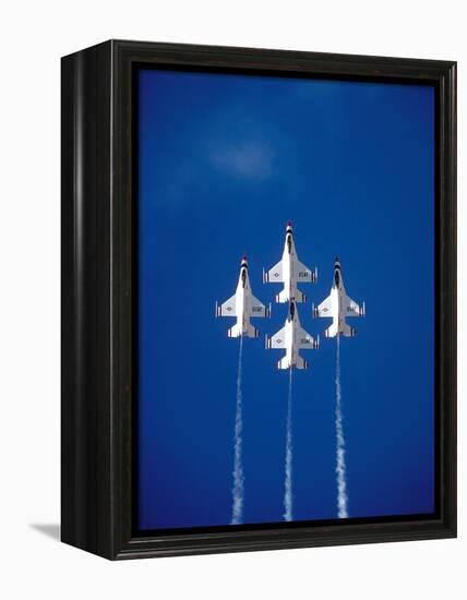 The Us Air Force Thunderbirds Climbing in a Tight Formation-John Alves-Framed Premier Image Canvas