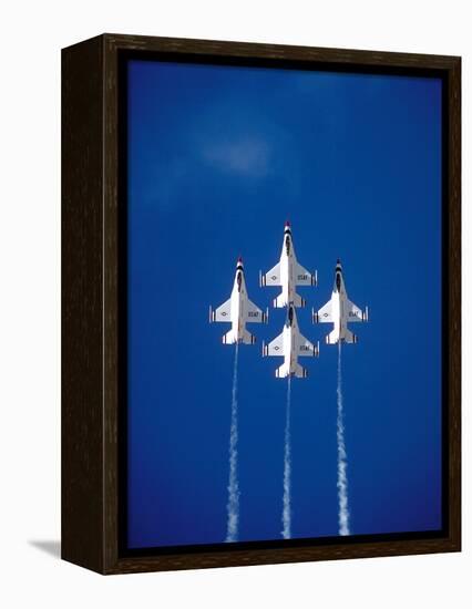 The Us Air Force Thunderbirds Climbing in a Tight Formation-John Alves-Framed Premier Image Canvas
