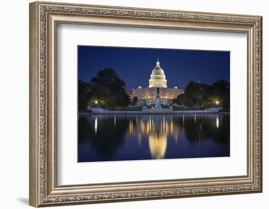 The US Capitol and Reflecting Pool.-Jon Hicks-Framed Photographic Print