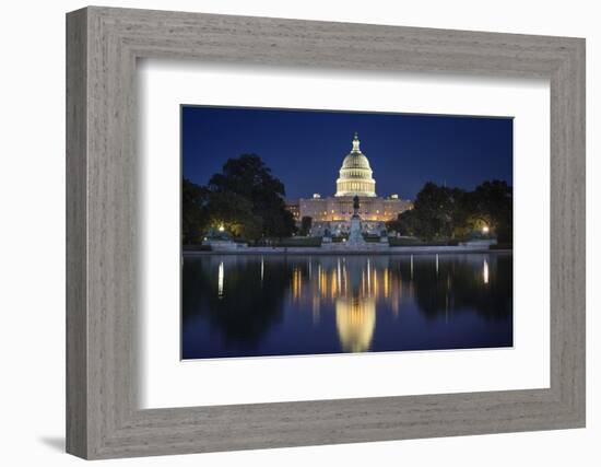 The US Capitol and Reflecting Pool.-Jon Hicks-Framed Photographic Print