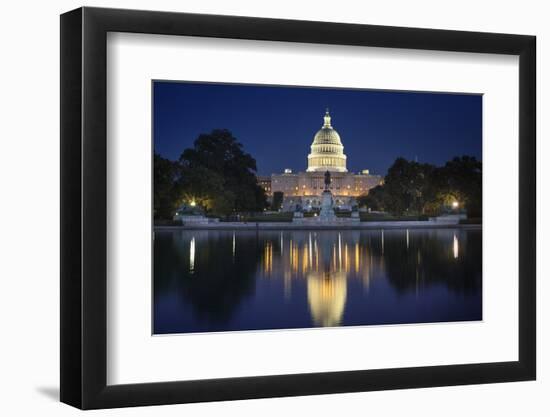 The US Capitol and Reflecting Pool.-Jon Hicks-Framed Photographic Print