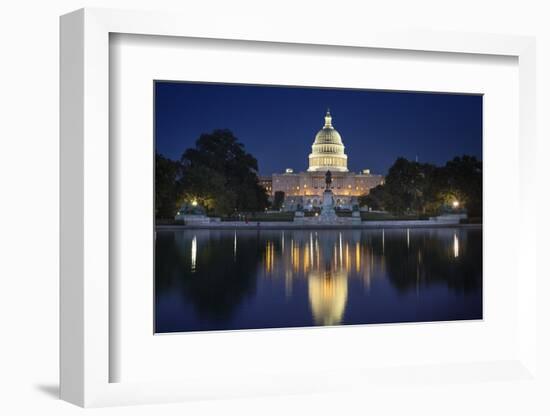 The US Capitol and Reflecting Pool.-Jon Hicks-Framed Photographic Print