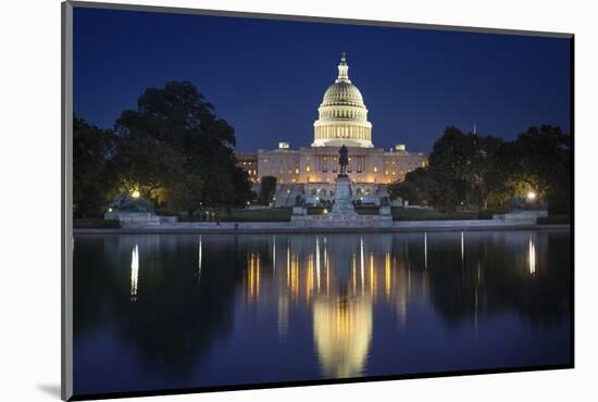 The US Capitol and Reflecting Pool.-Jon Hicks-Mounted Photographic Print