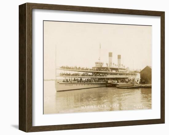 The US Mail Steamer Tashmoo, St. Clair River, Michigan, America-null-Framed Photographic Print