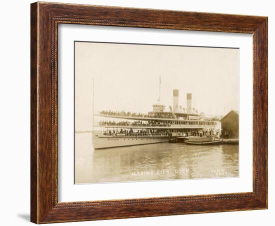 The US Mail Steamer Tashmoo, St. Clair River, Michigan, America-null-Framed Photographic Print