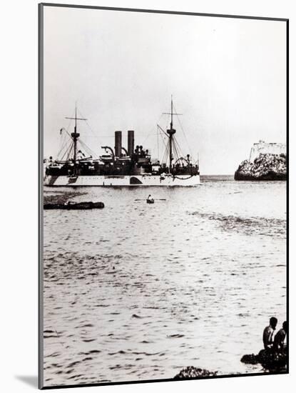 The Uss Maine Entering the Port of Havana, Cuba, 1898 (B/W Photo) (See 206526, 206527)-American Photographer-Mounted Giclee Print