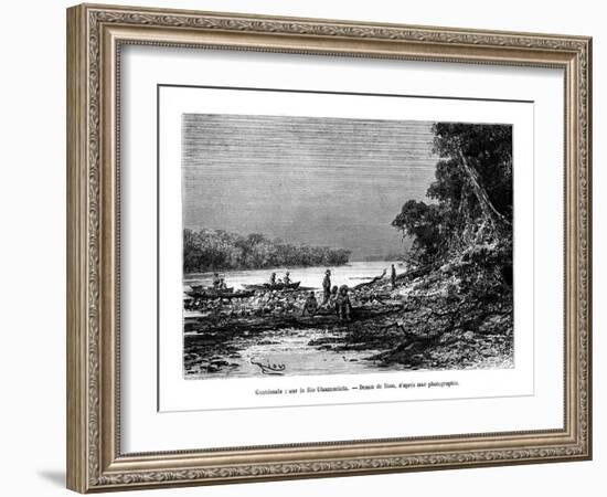 The Usumacinta River, Southeastern Mexico and Northwestern Guatemala, 19th Century-Edouard Riou-Framed Giclee Print