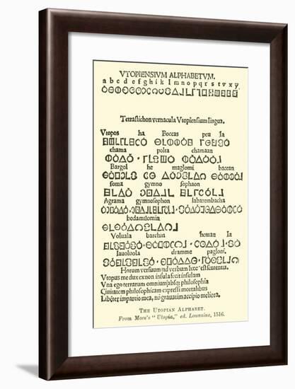 The Utopian Alphabet-null-Framed Giclee Print