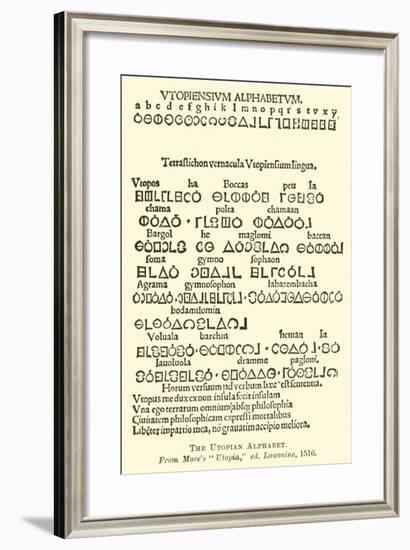 The Utopian Alphabet-null-Framed Giclee Print